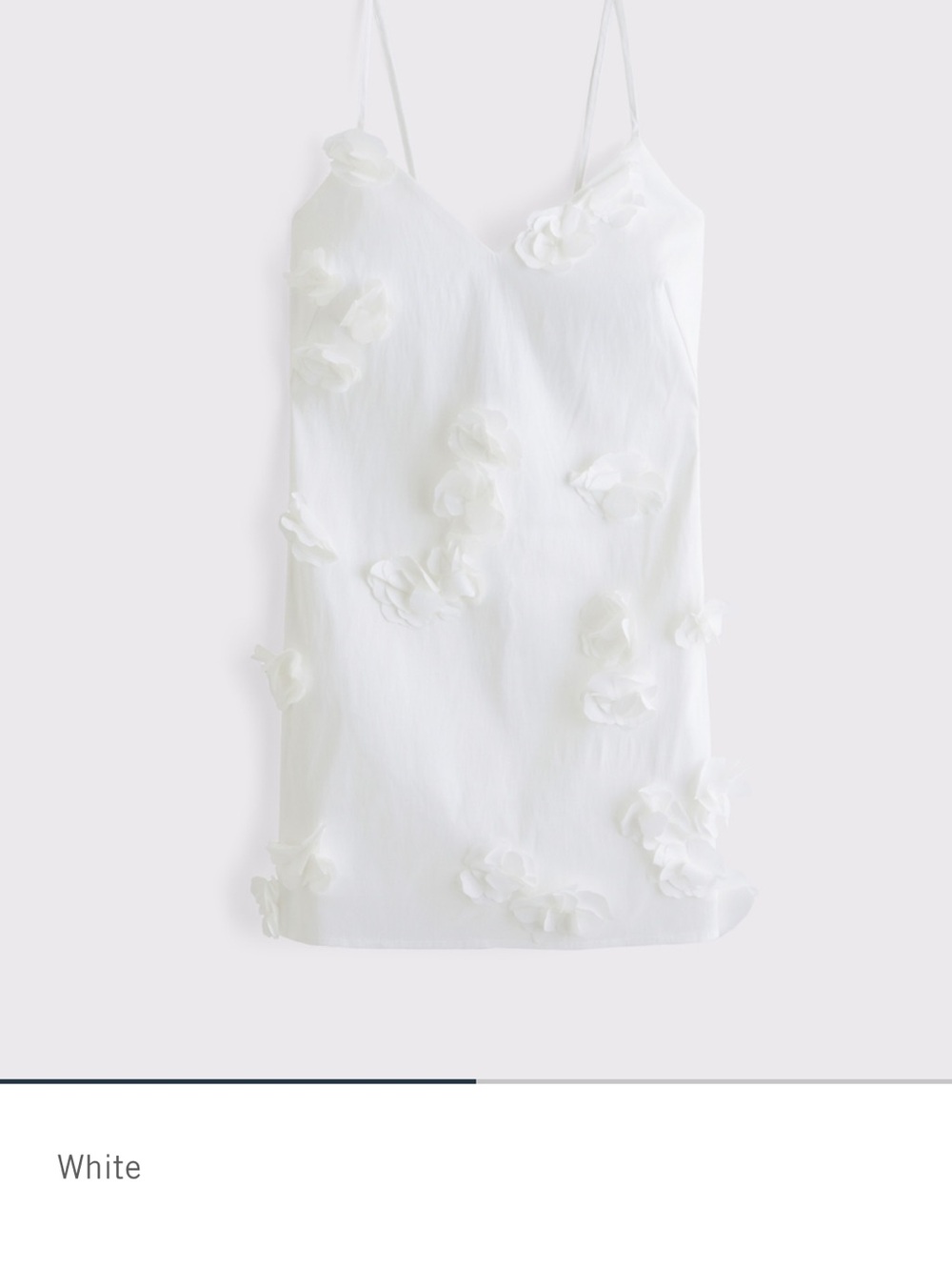 Abercrombie & Fitch White 3D Floral Appliqué Dress